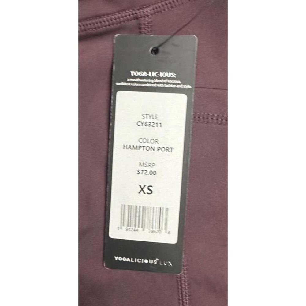 NWT Yogalicious Lux CY63211‎ Womens High Waist Side Pocket Capri Pants Size XS - Picture 8 of 11